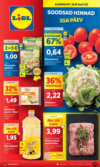 Kaupluse Lidl kliendileht - 26.02.2024 - 03.03.2024.