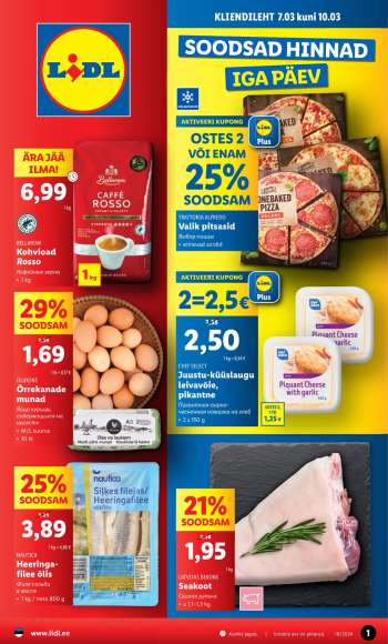 Kaupluse Lidl kliendileht - 07.03.2024 - 10.03.2024.