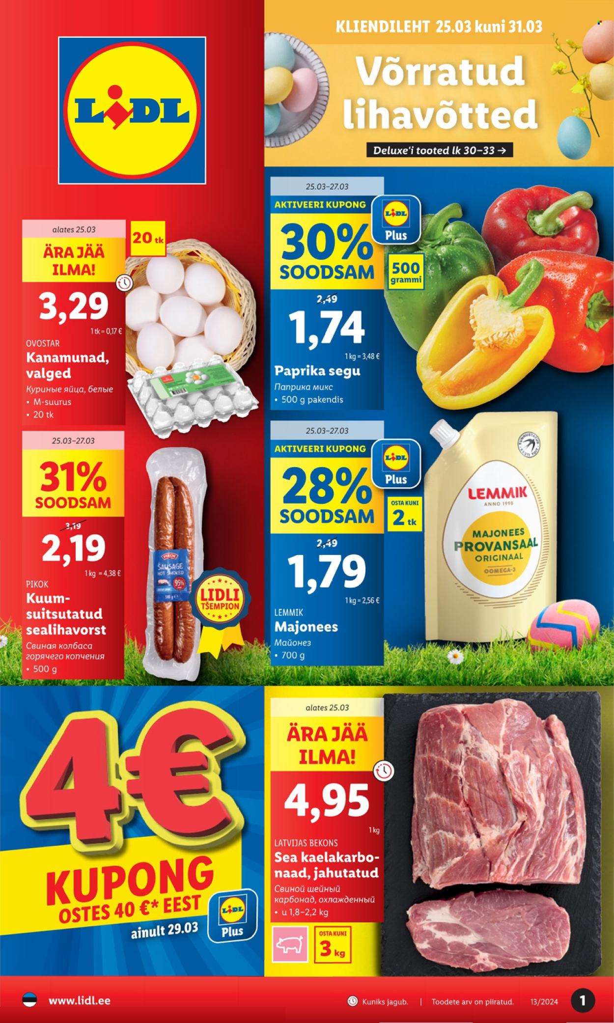 Lidl kliendileht - 25.03.2024 - 31.03.2024. Lehekülg 1