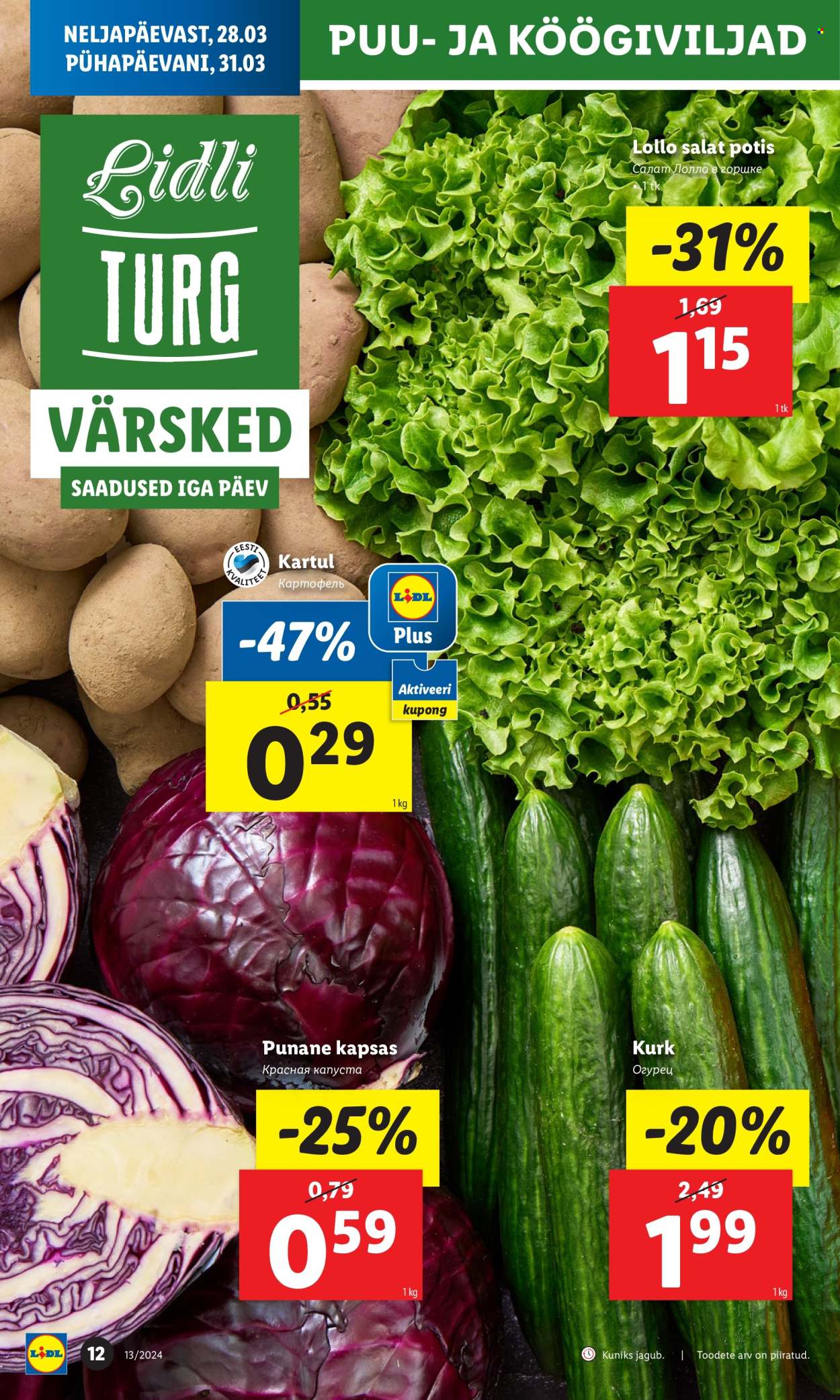 Lidl kliendileht - 28.03.2024 - 31.03.2024. Lehekülg 12
