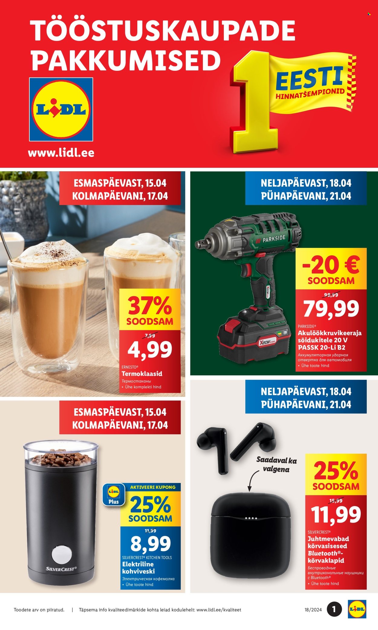 Lidl kliendileht - 15.04.2024 - 21.04.2024. Lehekülg 1