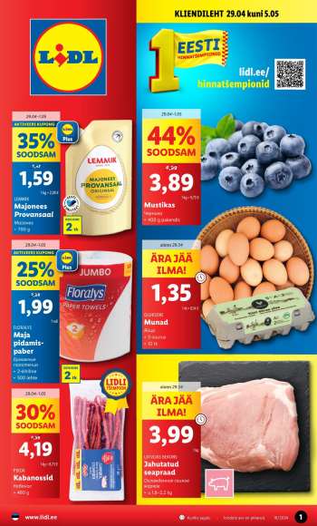 Kaupluse Lidl kliendileht - 29.04.2024 - 05.05.2024.