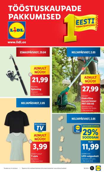 Kaupluse Lidl kliendileht - 29.04.2024 - 05.05.2024.