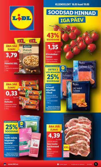 Kaupluse Lidl kliendileht - 16.05.2024 - 19.05.2024.