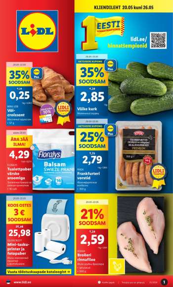 Kaupluse Lidl kliendileht - 20.05.2024 - 26.05.2024.