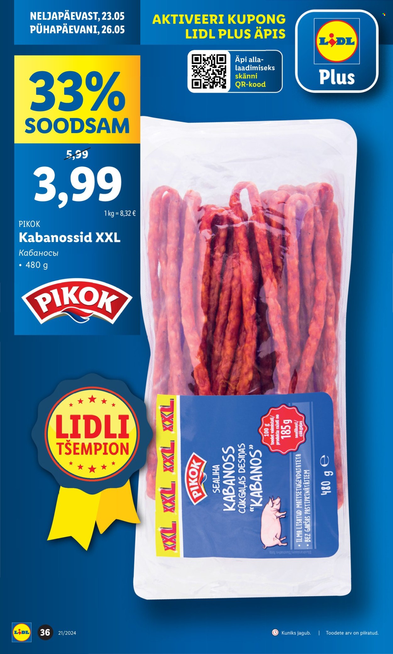 Lidl kliendileht - 20.05.2024 - 26.05.2024. Lehekülg 36
