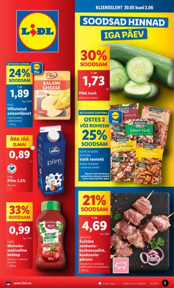Kaupluse Lidl kliendileht - 30.05.2024 - 02.06.2024.