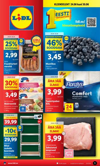 Kaupluse Lidl kliendileht - 24.06.2024 - 30.06.2024.