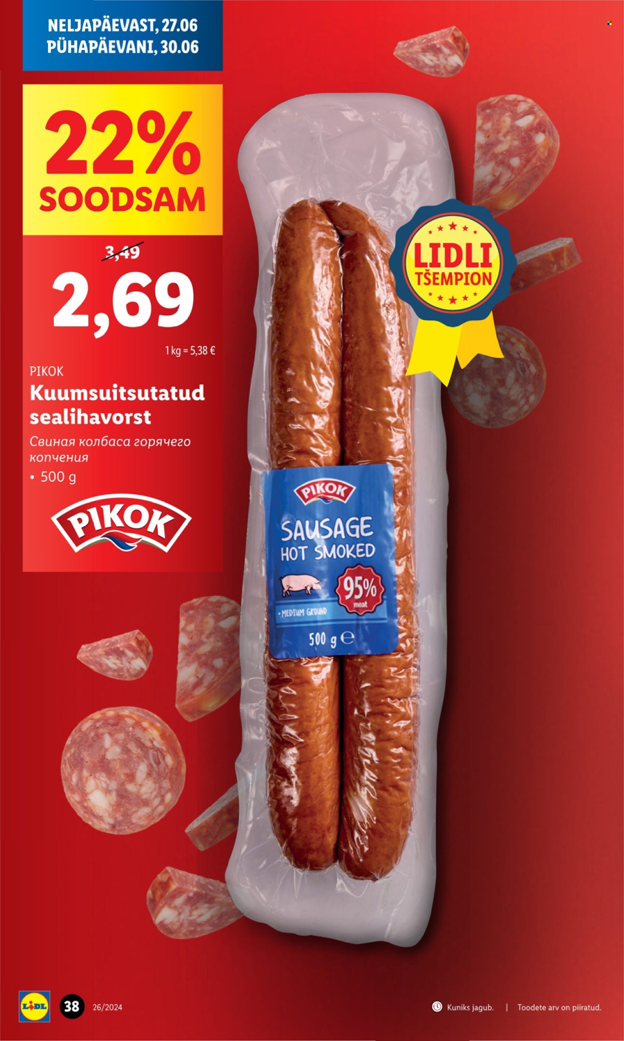 Lidl kliendileht - 24.06.2024 - 30.06.2024. Lehekülg 38