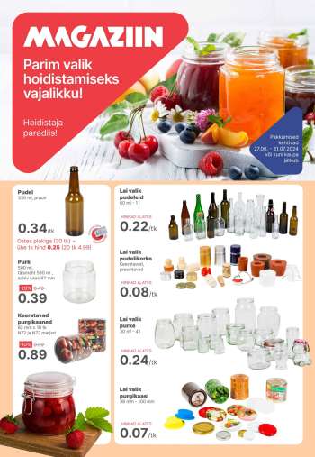 Kaupluse Magaziin kliendileht - 27.06.2024 - 31.07.2024.