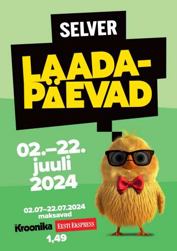 Kaupluse Selver kliendileht - 02.07.2024 - 22.07.2024.