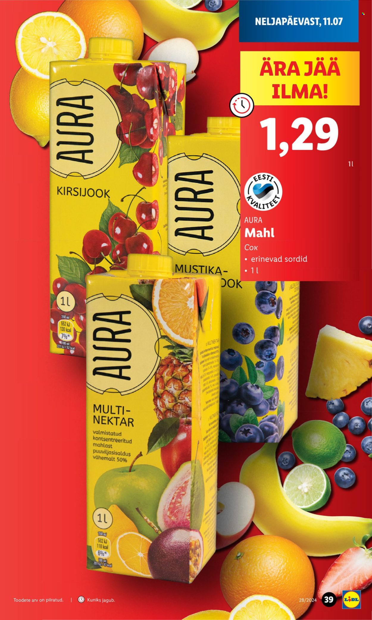 Lidl kliendileht - 08.07.2024 - 14.07.2024. Lehekülg 39