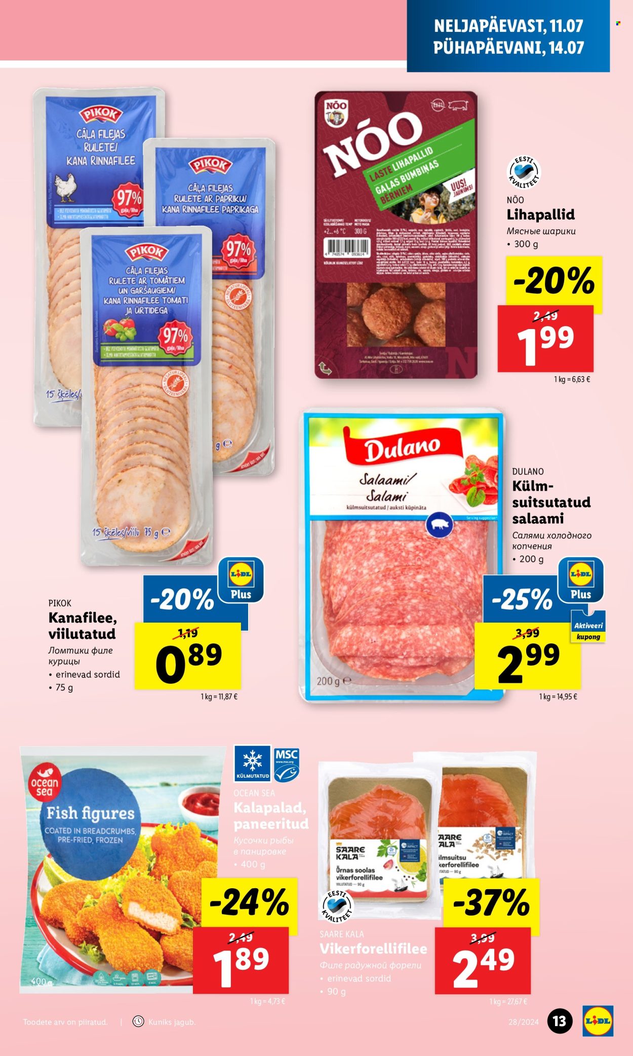 Lidl kliendileht - 11.07.2024 - 14.07.2024. Lehekülg 13