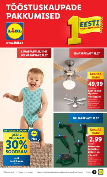 Kaupluse Lidl kliendileht - 15.07.2024 - 21.07.2024.