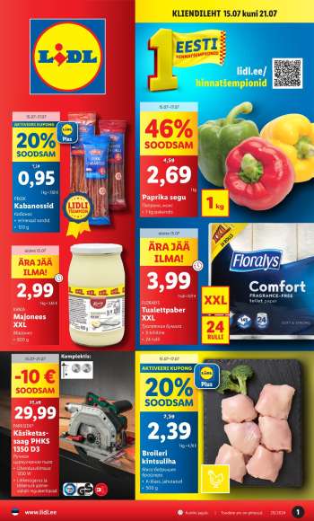 Kaupluse Lidl kliendileht - 15.07.2024 - 21.07.2024.
