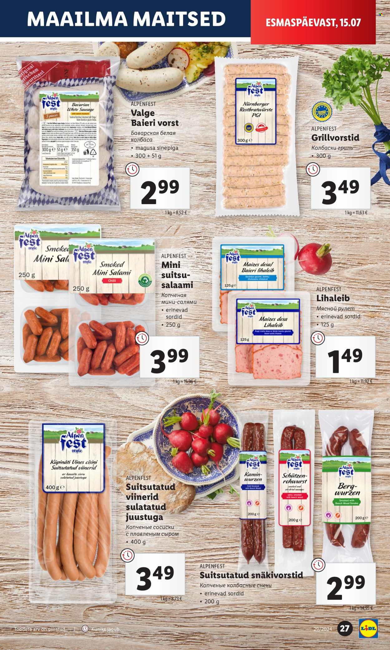 Lidl kliendileht - 15.07.2024 - 21.07.2024. Lehekülg 27