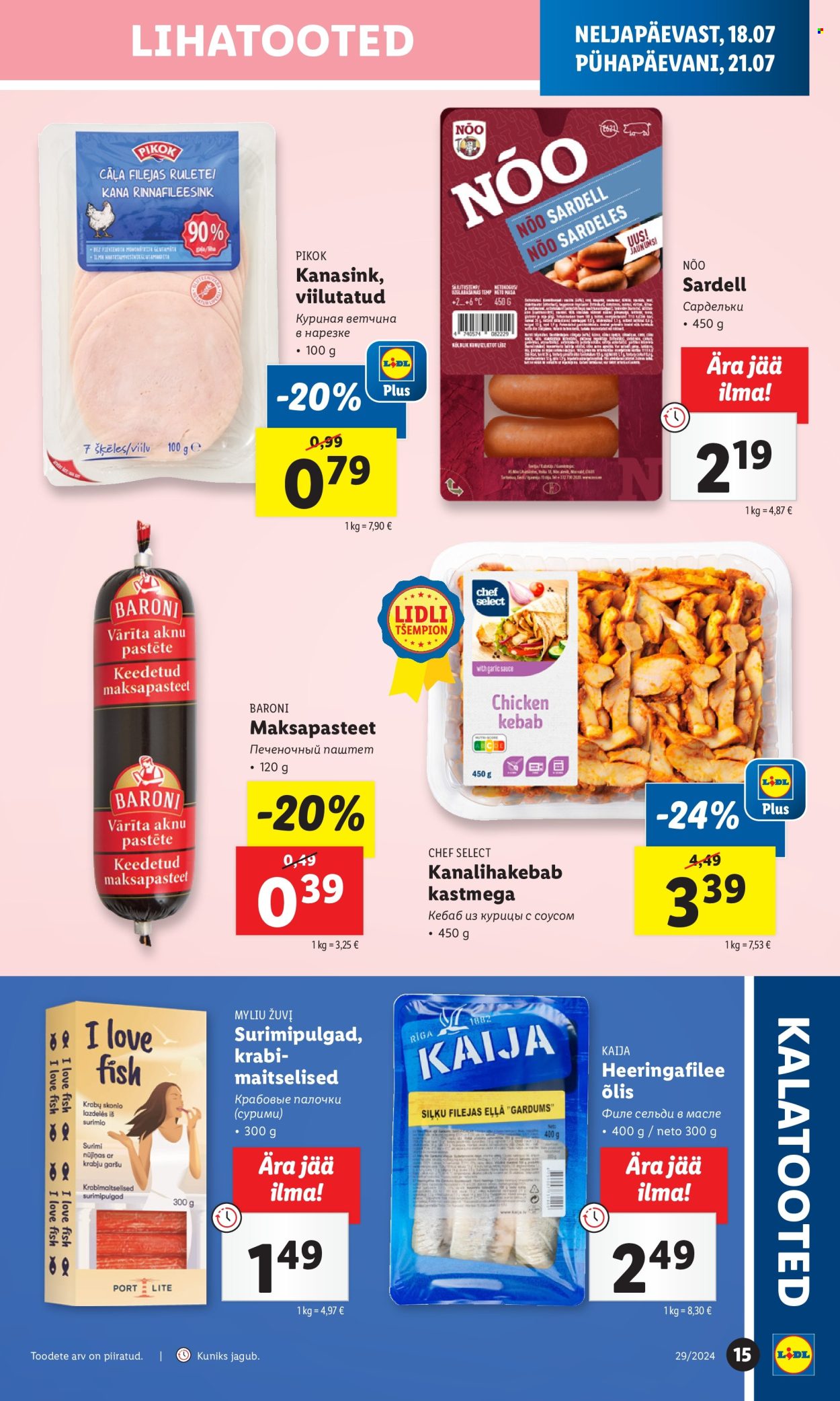 Lidl kliendileht - 18.07.2024 - 21.07.2024. Lehekülg 15