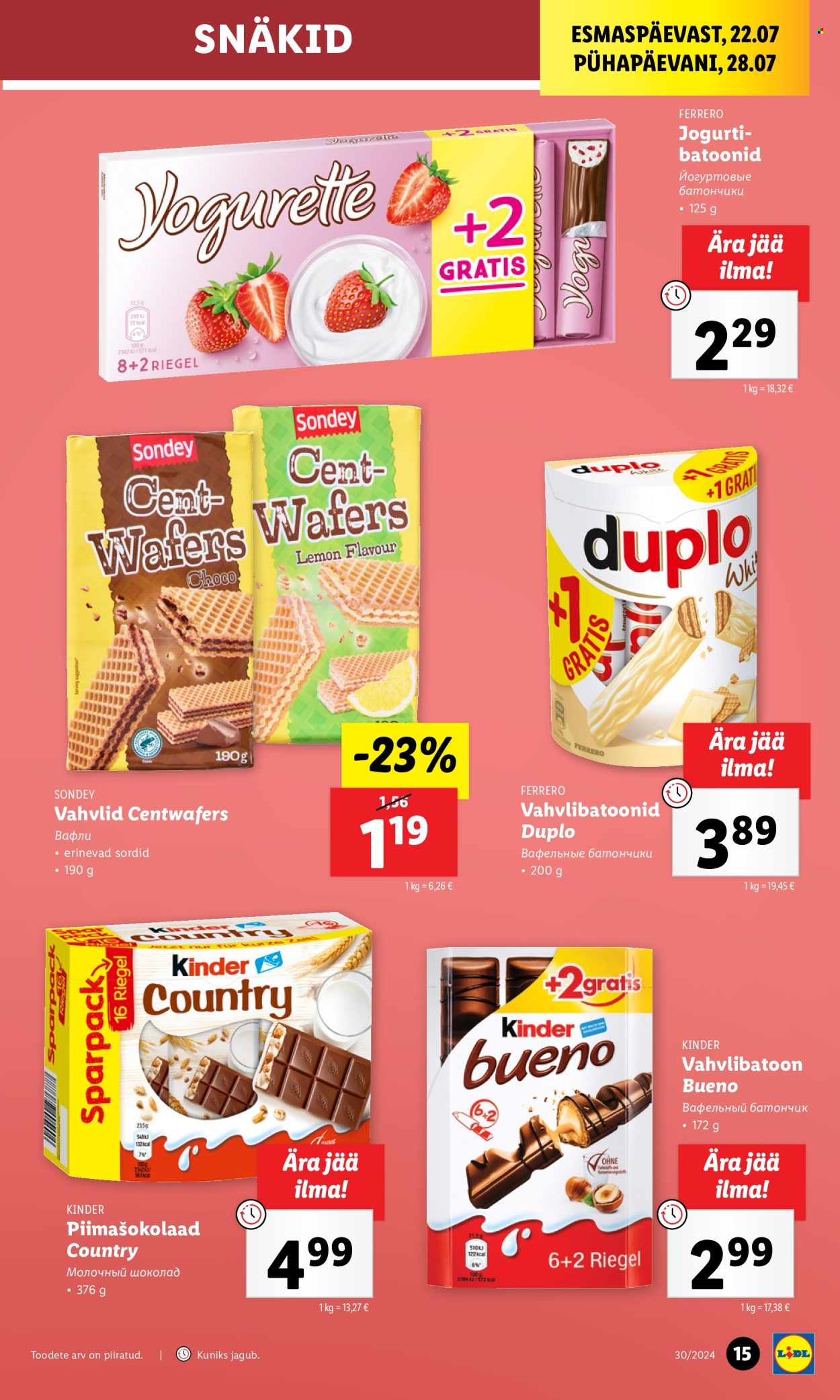 Lidl kliendileht - 22.07.2024 - 28.07.2024. Lehekülg 15
