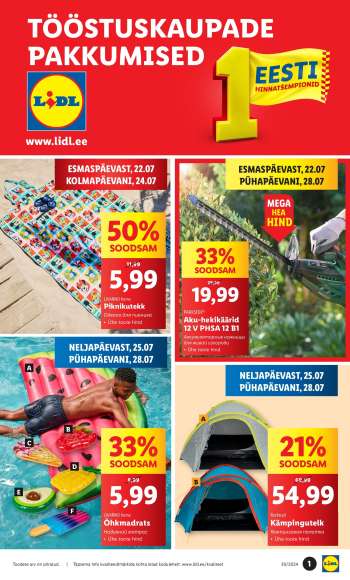 Kaupluse Lidl kliendileht - 22.07.2024 - 28.07.2024.