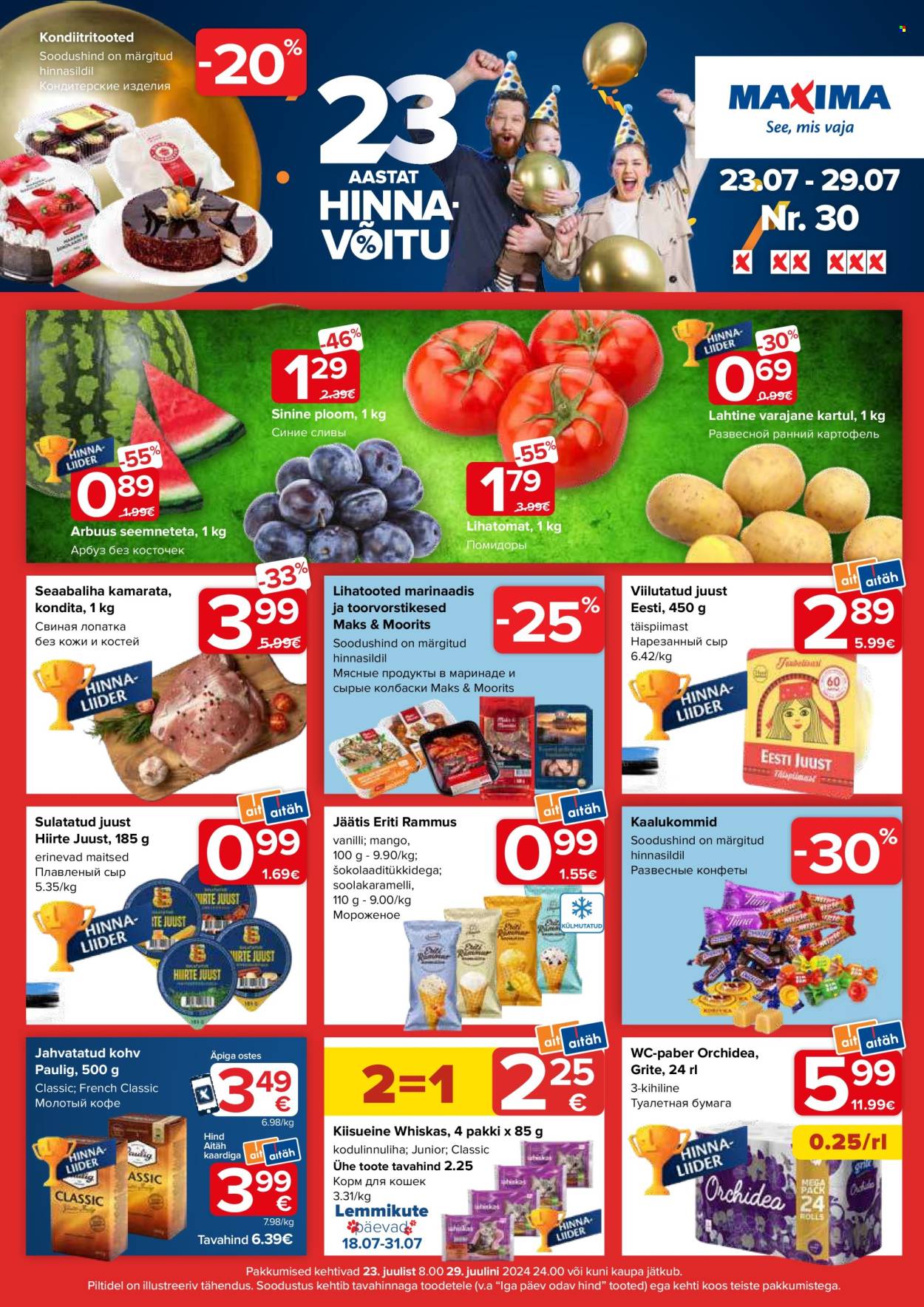 Maxima kliendileht - 23.07.2024 - 29.07.2024. Lehekülg 1