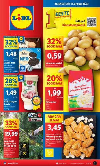 Kaupluse Lidl kliendileht - 25.07.2024 - 28.07.2024.