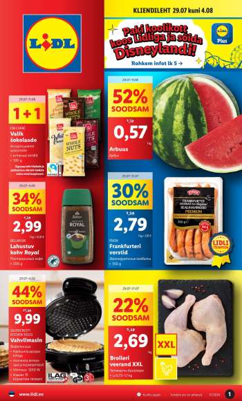 Kaupluse Lidl kliendileht - 29.07.2024 - 04.08.2024.