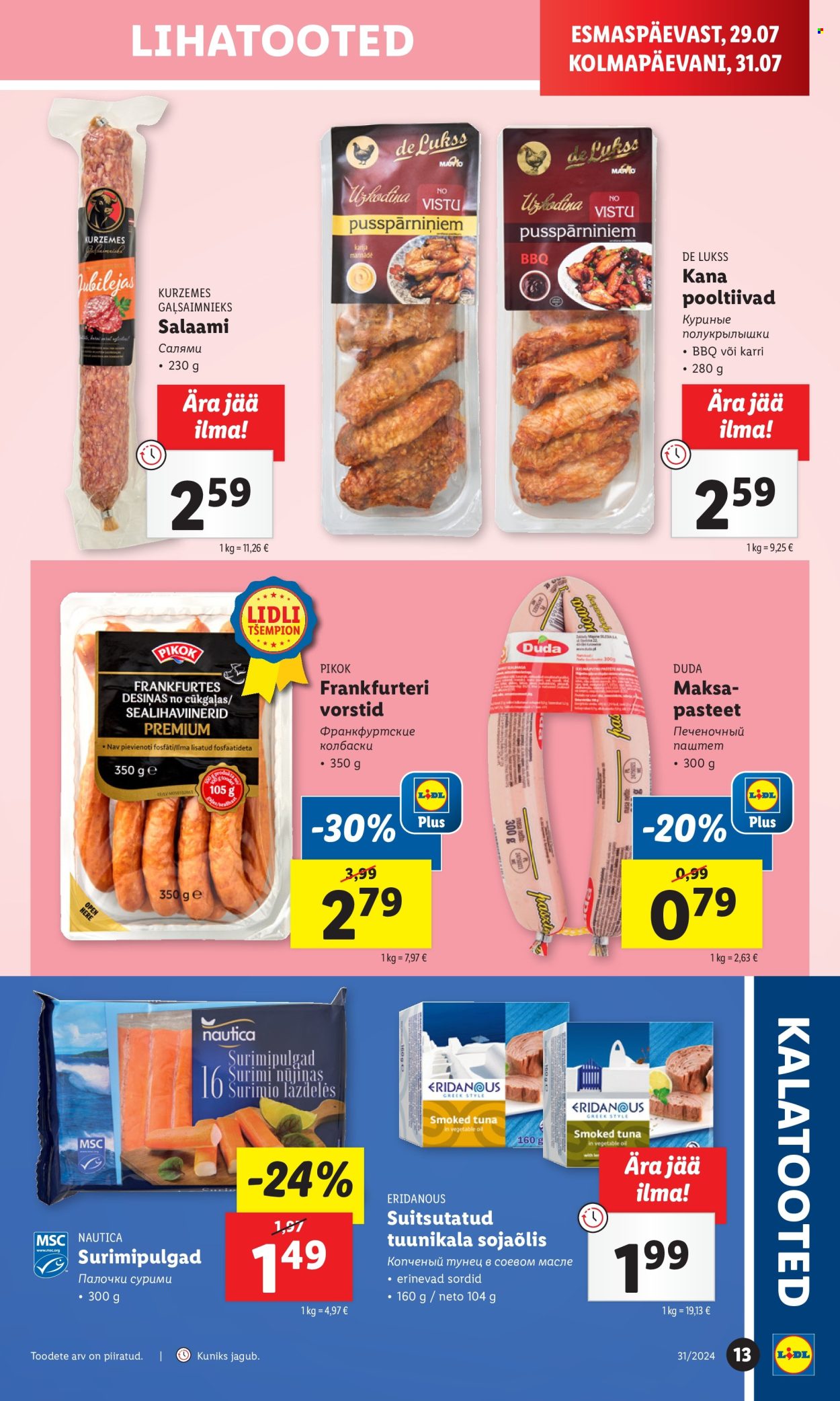 Lidl kliendileht - 29.07.2024 - 04.08.2024. Lehekülg 13