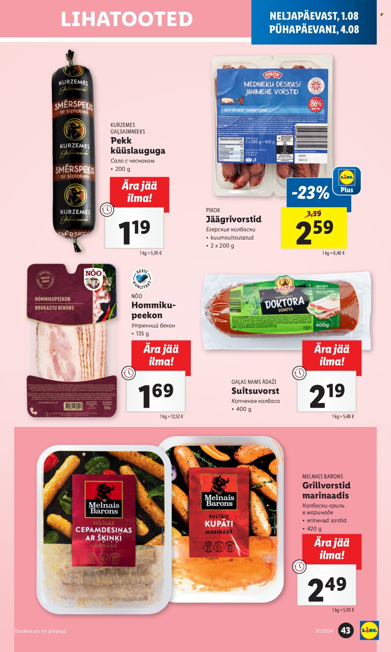 Lidl kliendileht - 29.07.2024 - 04.08.2024. Lehekülg 43