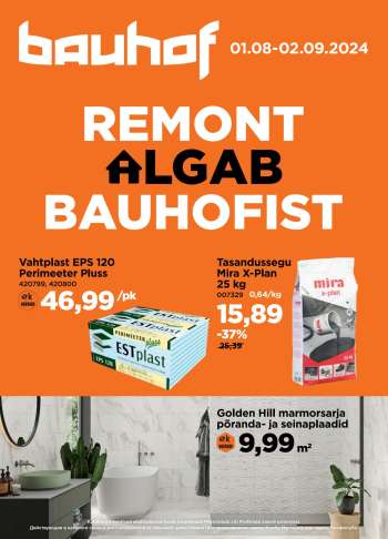 Kaupluse Bauhof kliendileht - 01.08.2024 - 02.09.2024.