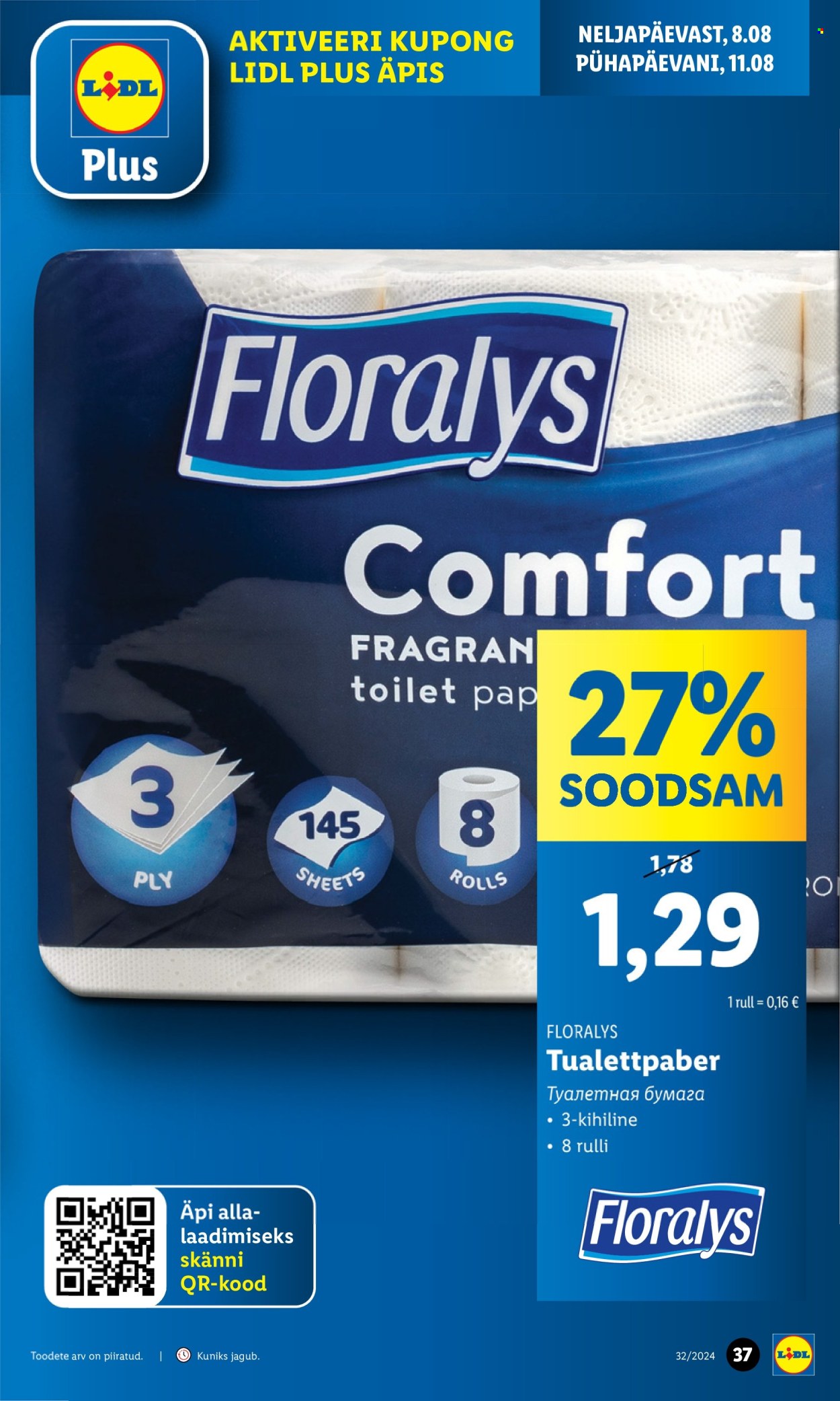 Lidl kliendileht - 05.08.2024 - 11.08.2024. Lehekülg 37