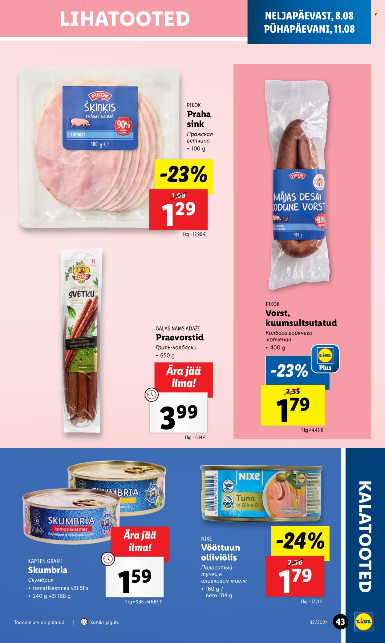 Lidl kliendileht - 05.08.2024 - 11.08.2024. Lehekülg 43