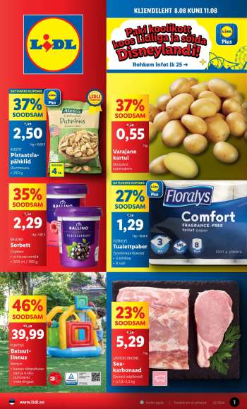 Kaupluse Lidl kliendileht - 08.08.2024 - 11.08.2024.