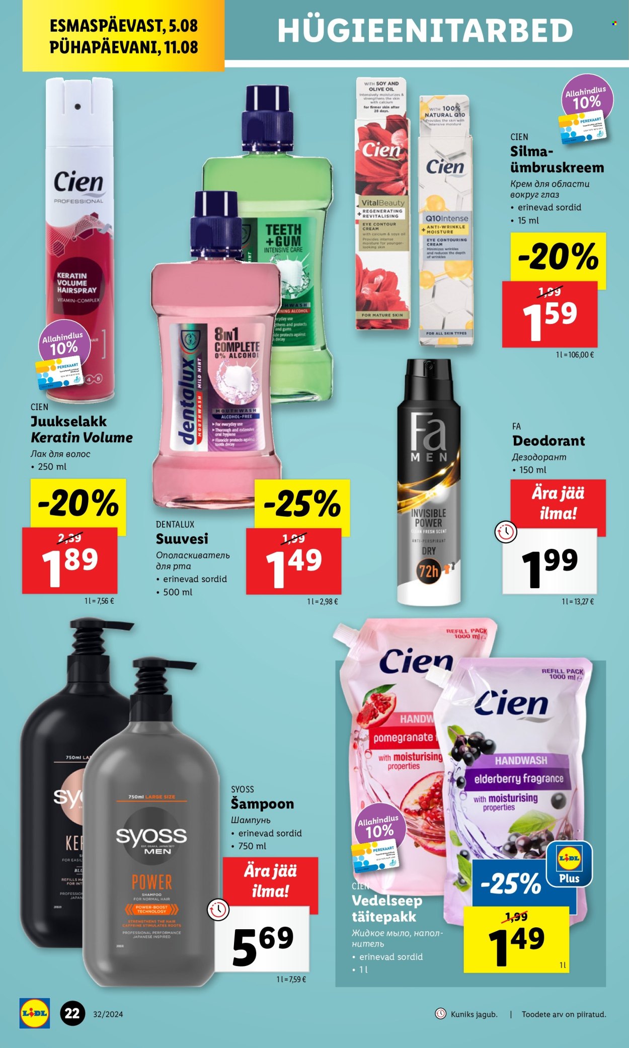 Lidl kliendileht - 08.08.2024 - 11.08.2024. Lehekülg 22