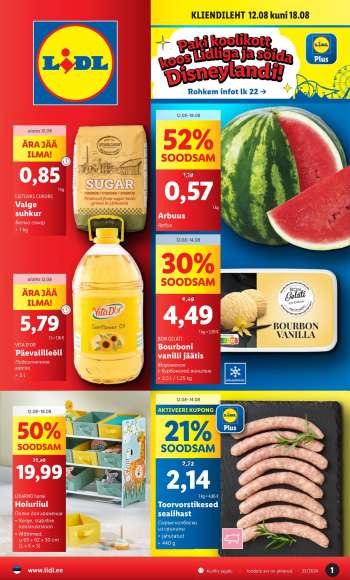 Kaupluse Lidl kliendileht - 12.08.2024 - 18.08.2024.