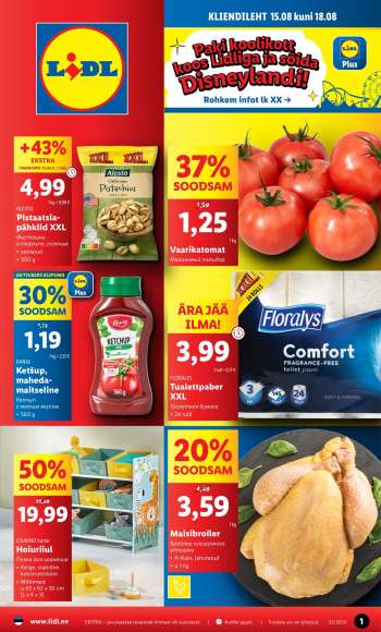 Kaupluse Lidl kliendileht - 15.08.2024 - 18.08.2024.
