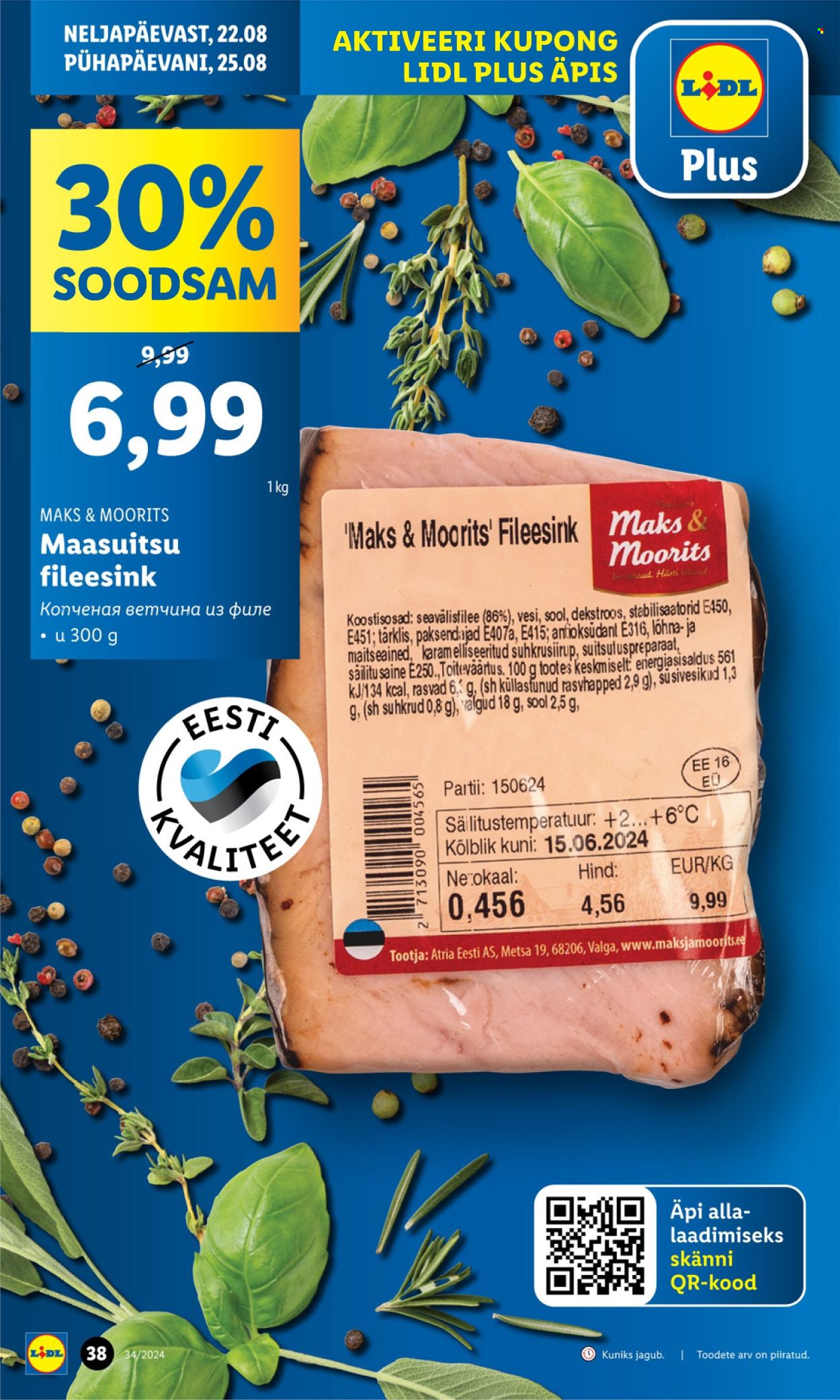 Lidl kliendileht - 19.08.2024 - 25.08.2024. Lehekülg 38