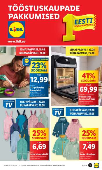 Kaupluse Lidl kliendileht - 19.08.2024 - 25.08.2024.