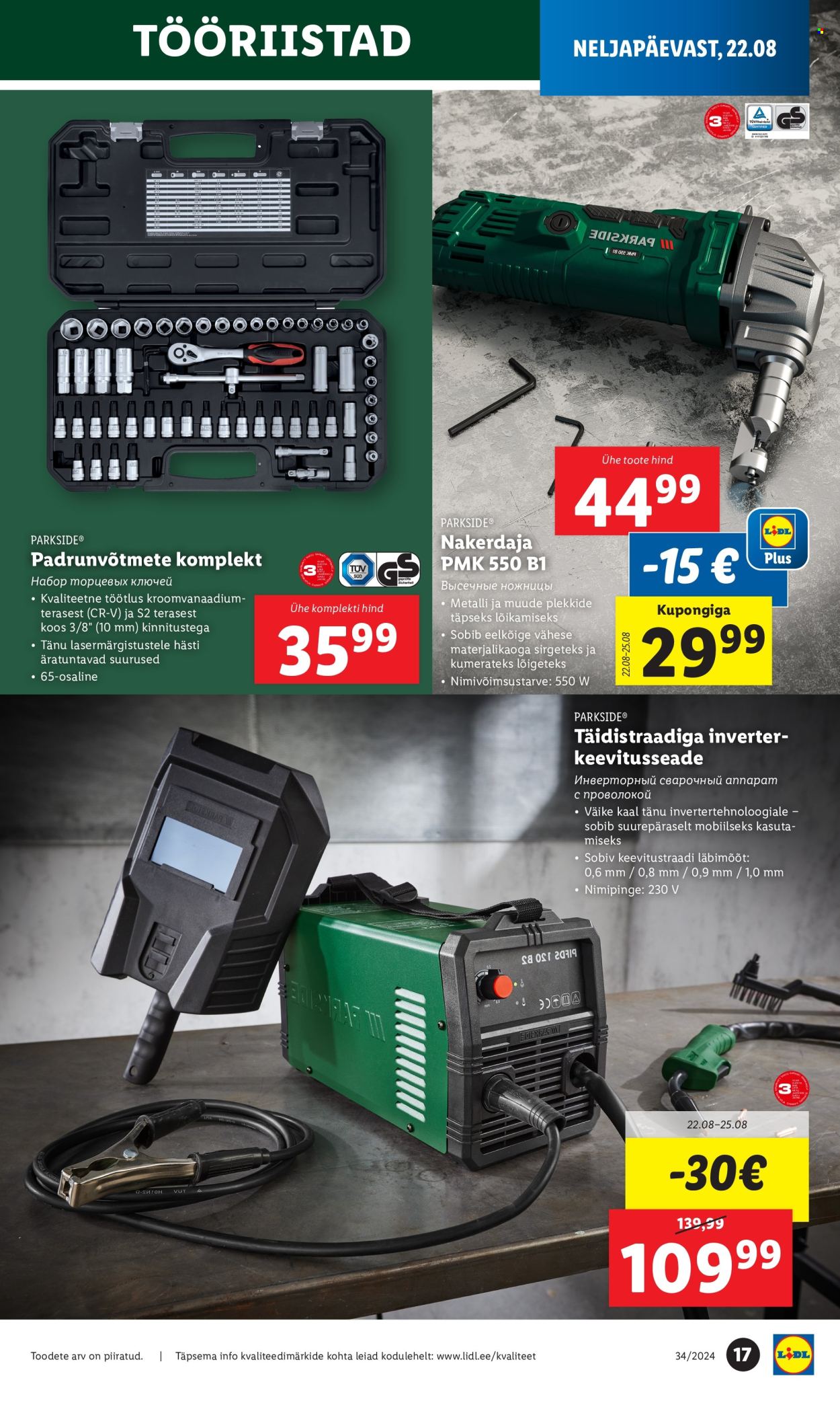Lidl kliendileht - 19.08.2024 - 25.08.2024. Lehekülg 17