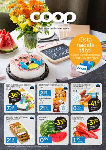 Kaupluse Coop kliendileht - 27.08.2024 - 02.09.2024.