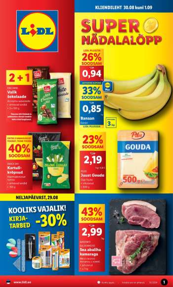Kaupluse Lidl kliendileht - 30.08.2024 - 01.09.2024.