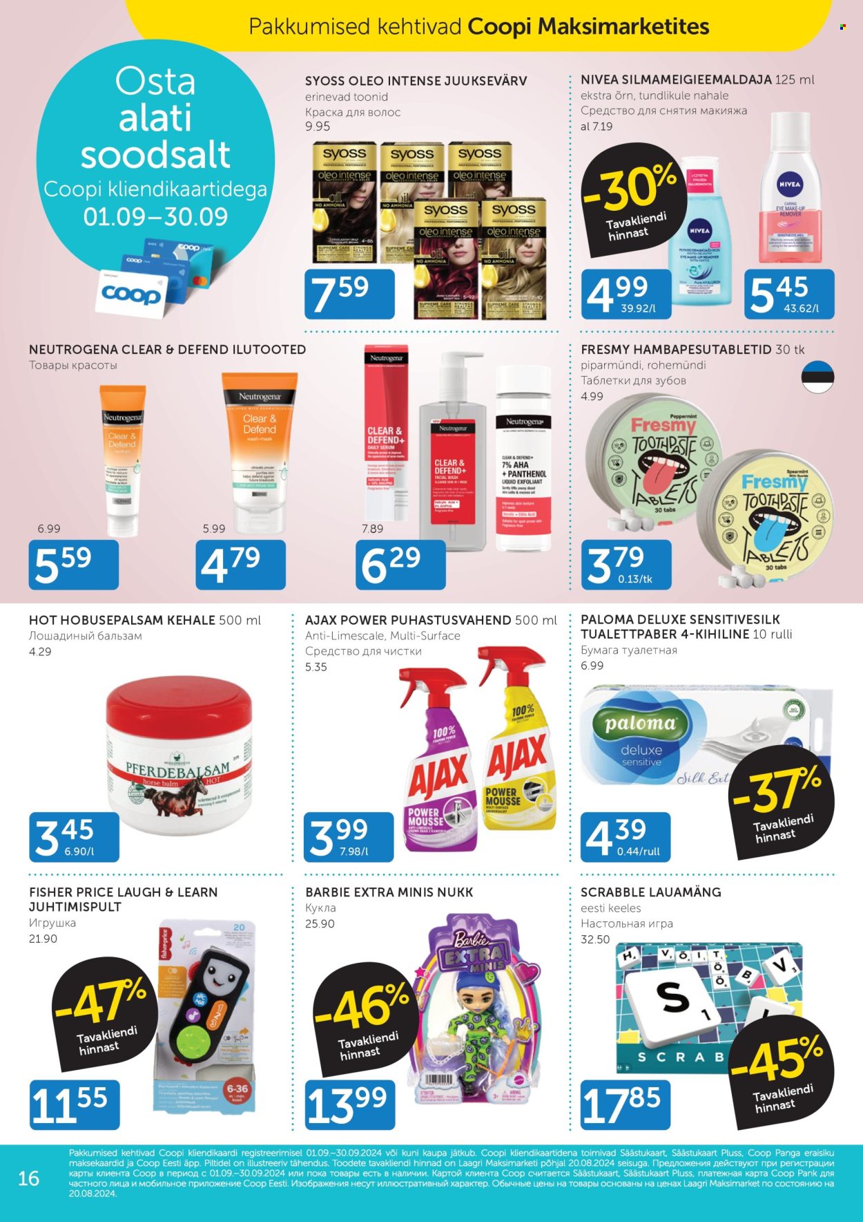 Coop kliendileht - 03.09.2024 - 09.09.2024. Lehekülg 16