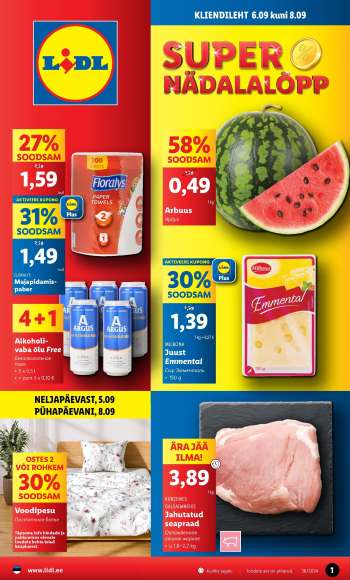 Kaupluse Lidl kliendileht - 06.09.2024 - 08.09.2024.