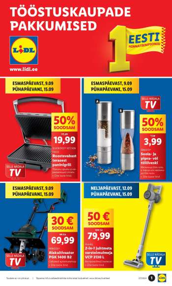 Kaupluse Lidl kliendileht - 09.09.2024 - 15.09.2024.