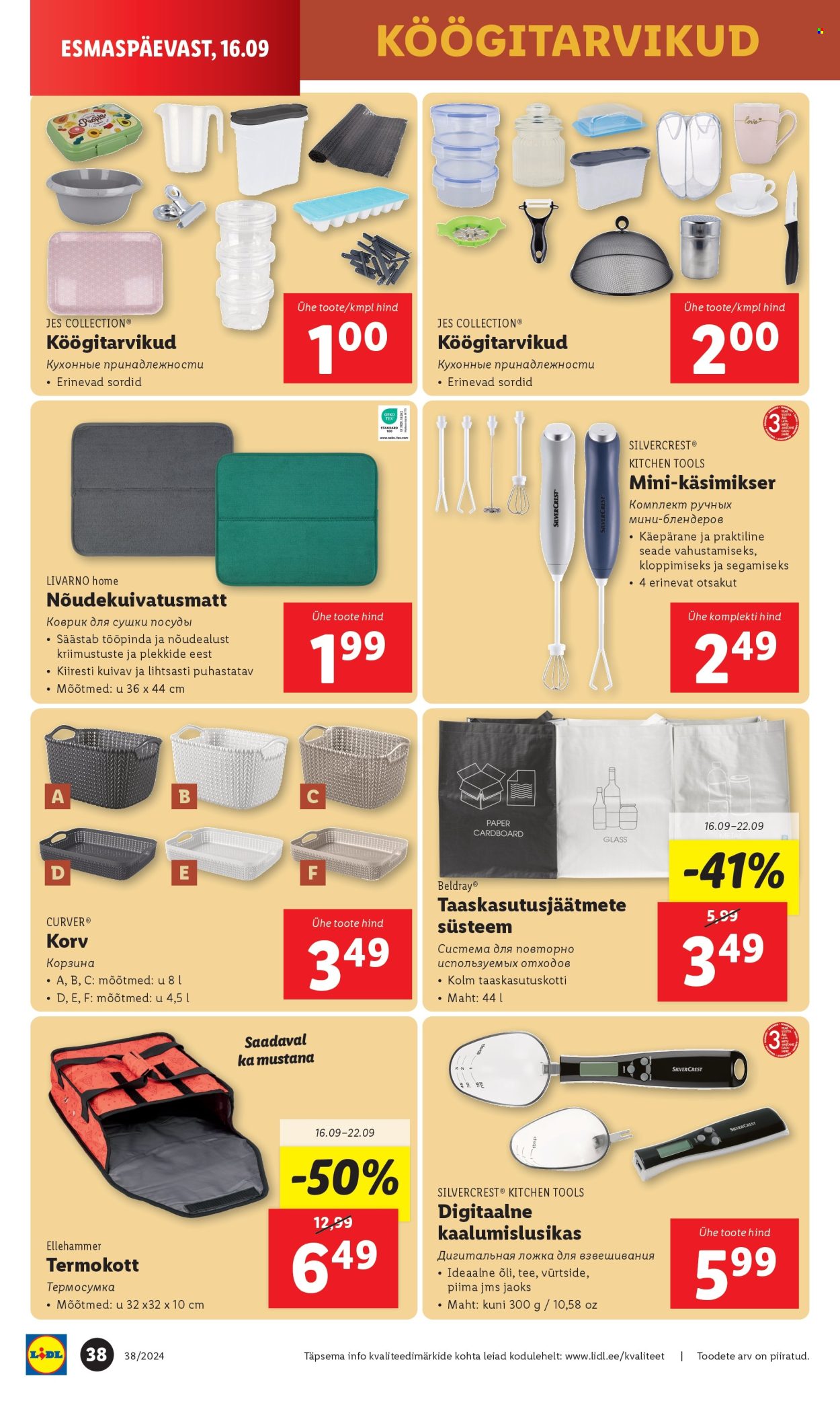 Lidl kliendileht - 16.09.2024 - 22.09.2024. Lehekülg 38
