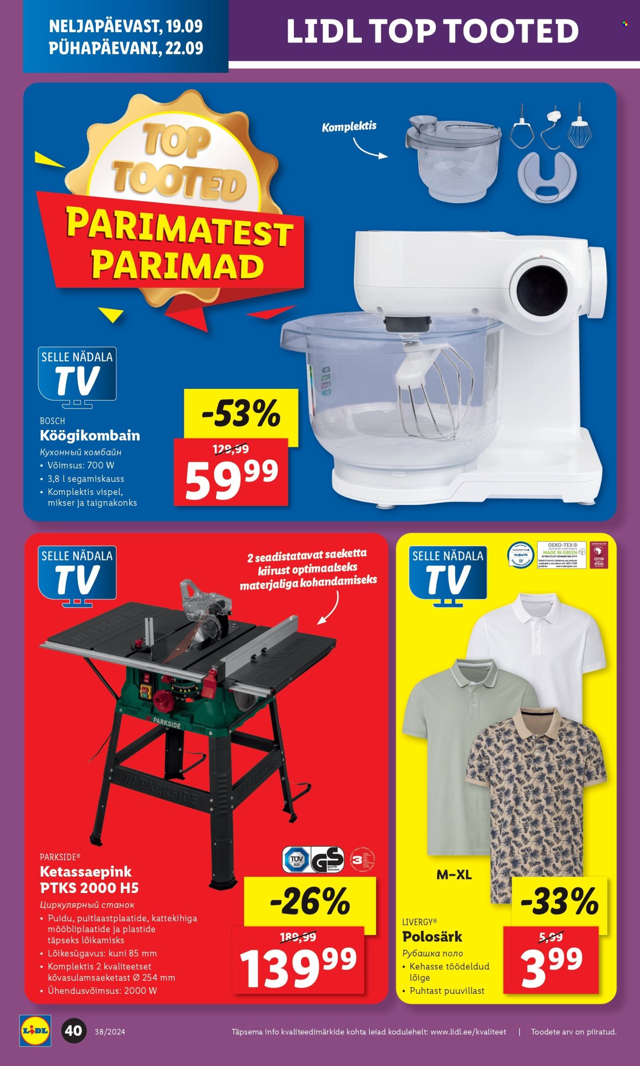 Lidl kliendileht - 16.09.2024 - 22.09.2024. Lehekülg 40