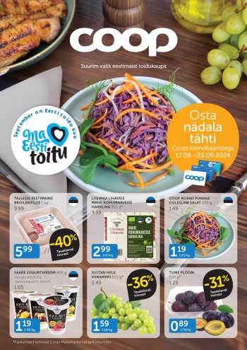 Kaupluse Coop kliendileht - 17.09.2024 - 23.09.2024.