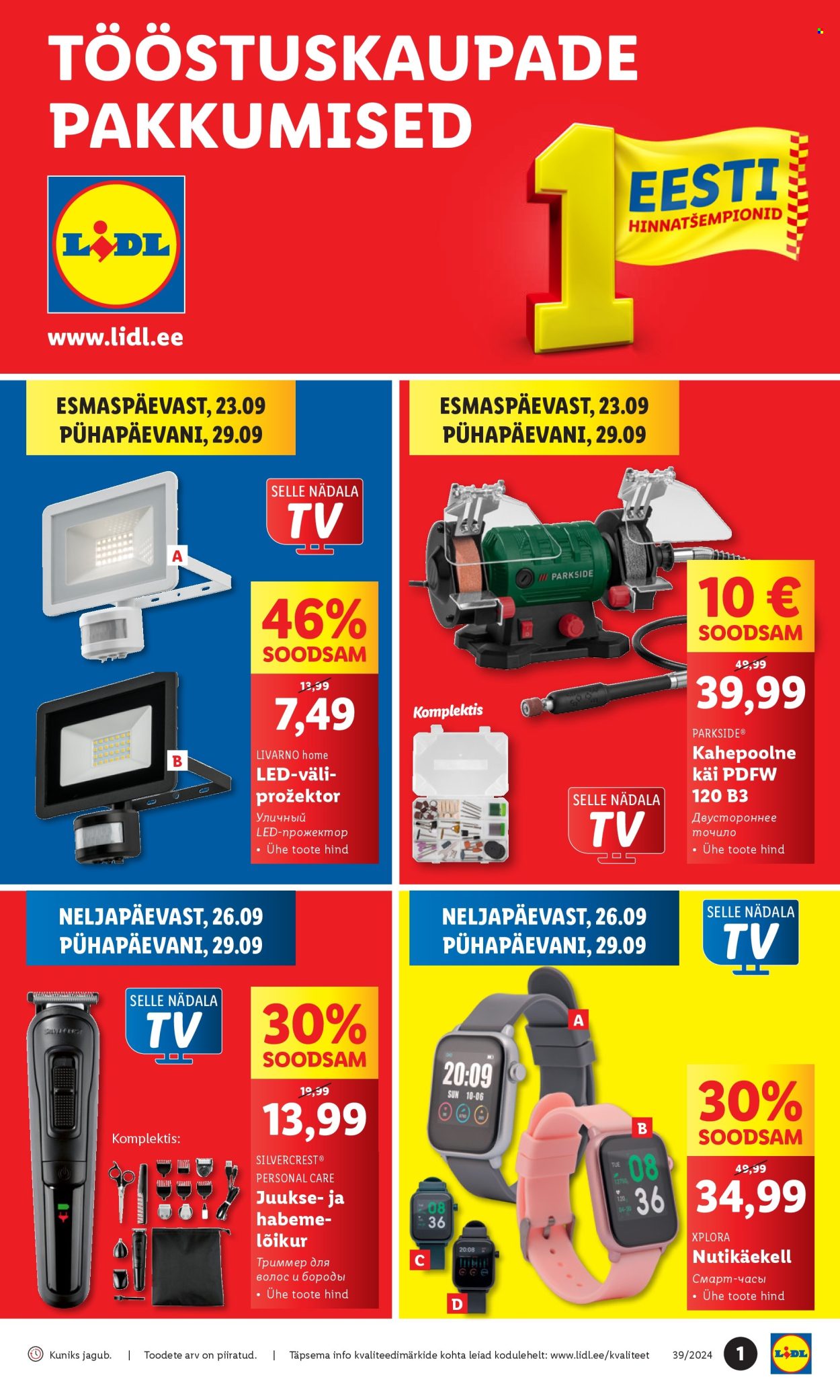 Lidl kliendileht - 23.09.2024 - 29.09.2024. Lehekülg 1