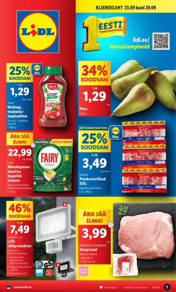 Kaupluse Lidl kliendileht - 23.09.2024 - 29.09.2024.