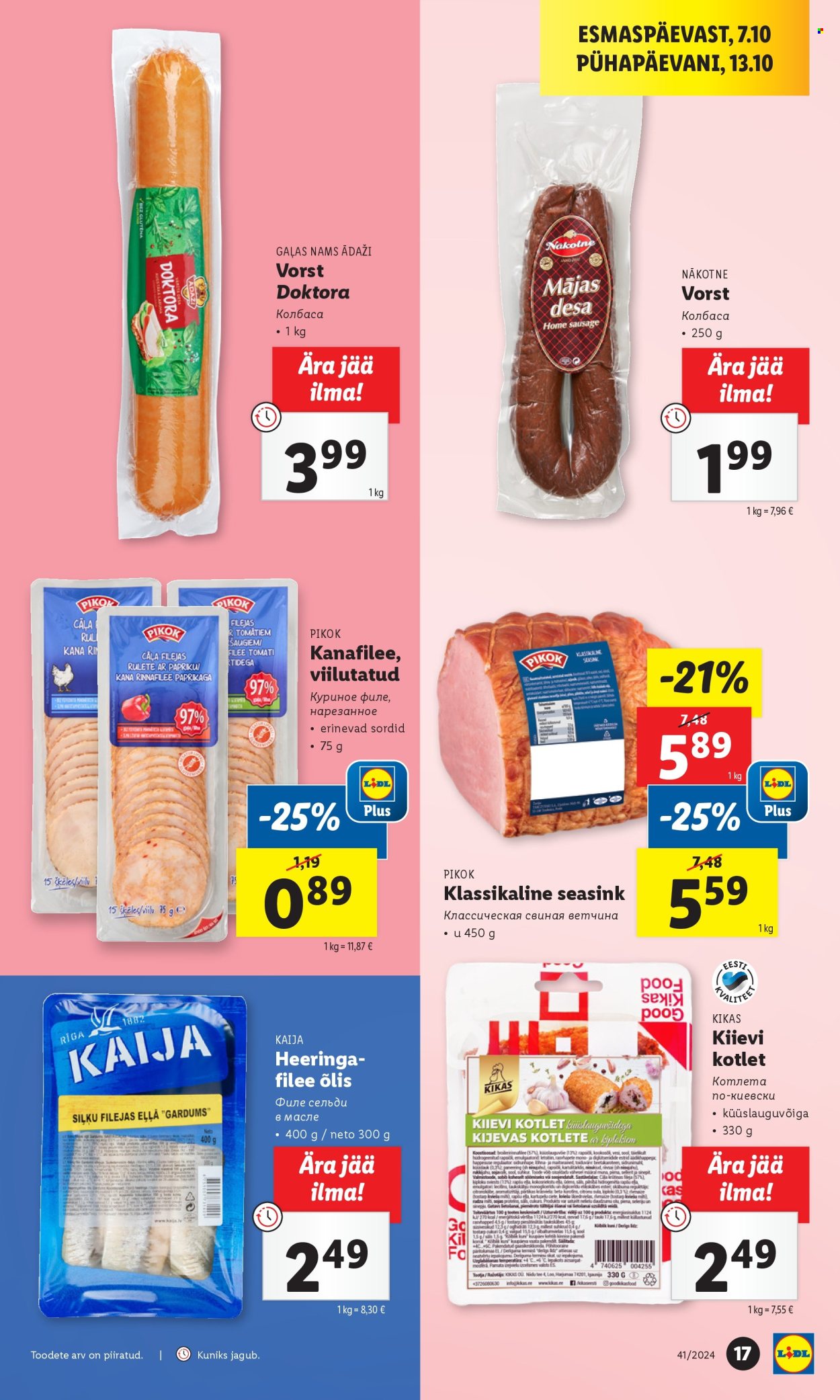 Lidl kliendileht - 11.10.2024 - 13.10.2024. Lehekülg 17