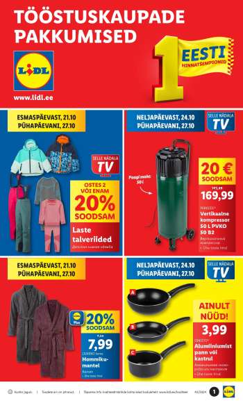 Kaupluse Lidl kliendileht - 21.10.2024 - 27.10.2024.